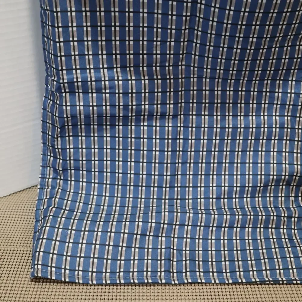 Virah Bella Phyllis Dobbs Quilted Pillow Shams Blue Geometric 20x36 Set of 2